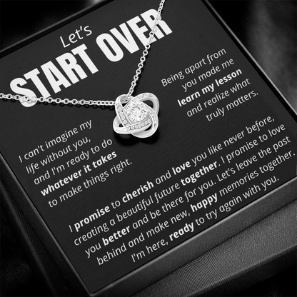 Let's Start Over, Whatever It Takes - Love Knot Necklace