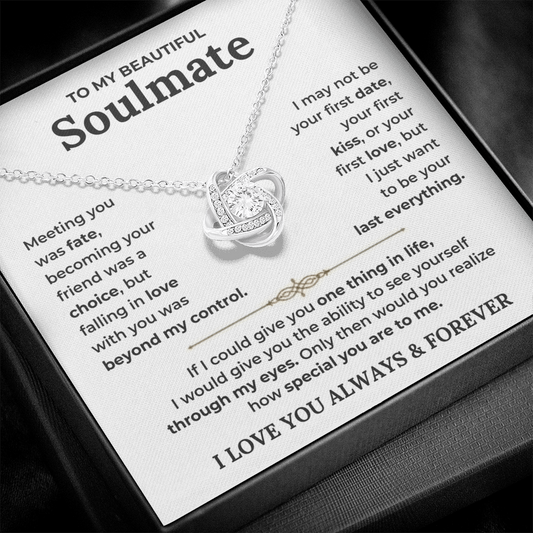 To My Soulmate - "You Are Special To Me" Love Knot Necklace Gift Set - CFG450