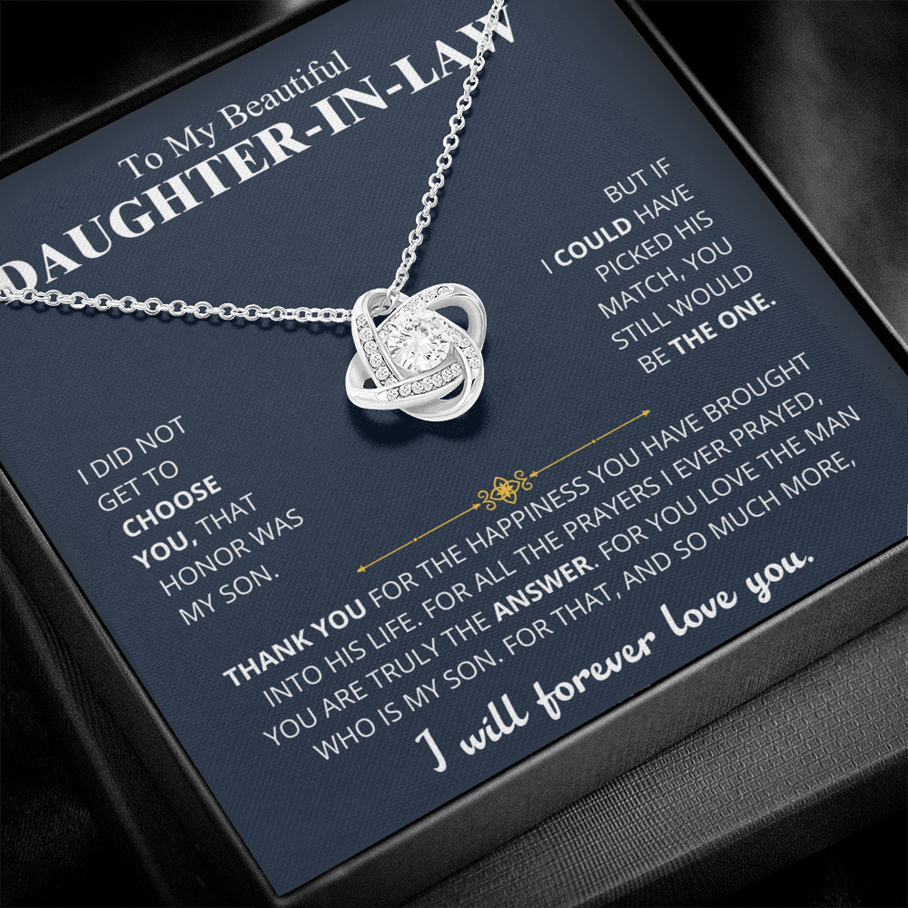 Gift for Daughter-in-law - Love Knot Necklace Gift Set - CFG232