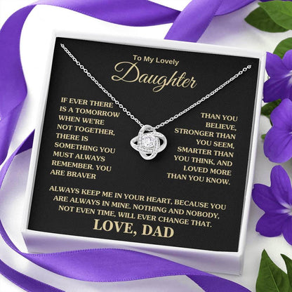 Gift For Daughter "Always Keep Me In Your Heart Love Dad" Necklace - Charming Family Gift