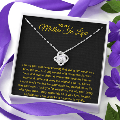 Mother In Law Gift - Love Knot Necklace