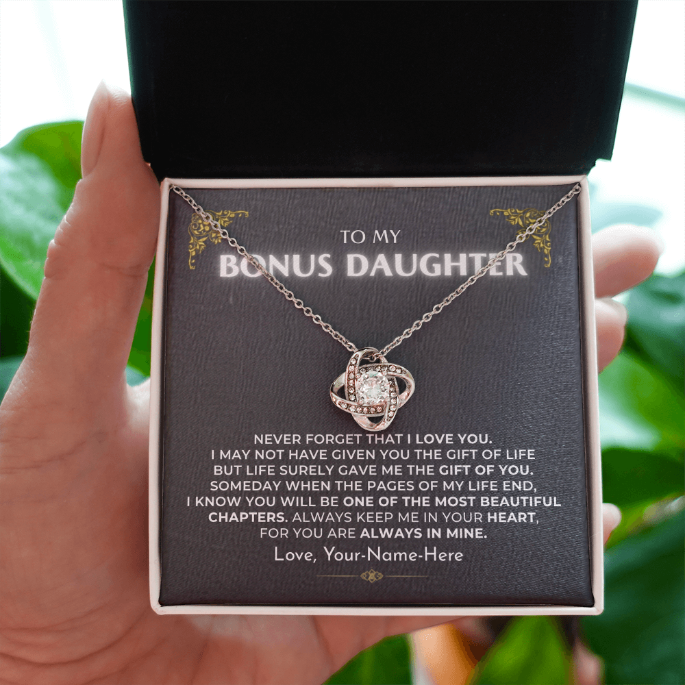 To My Bonus Daughter - Love Knot Gift Set