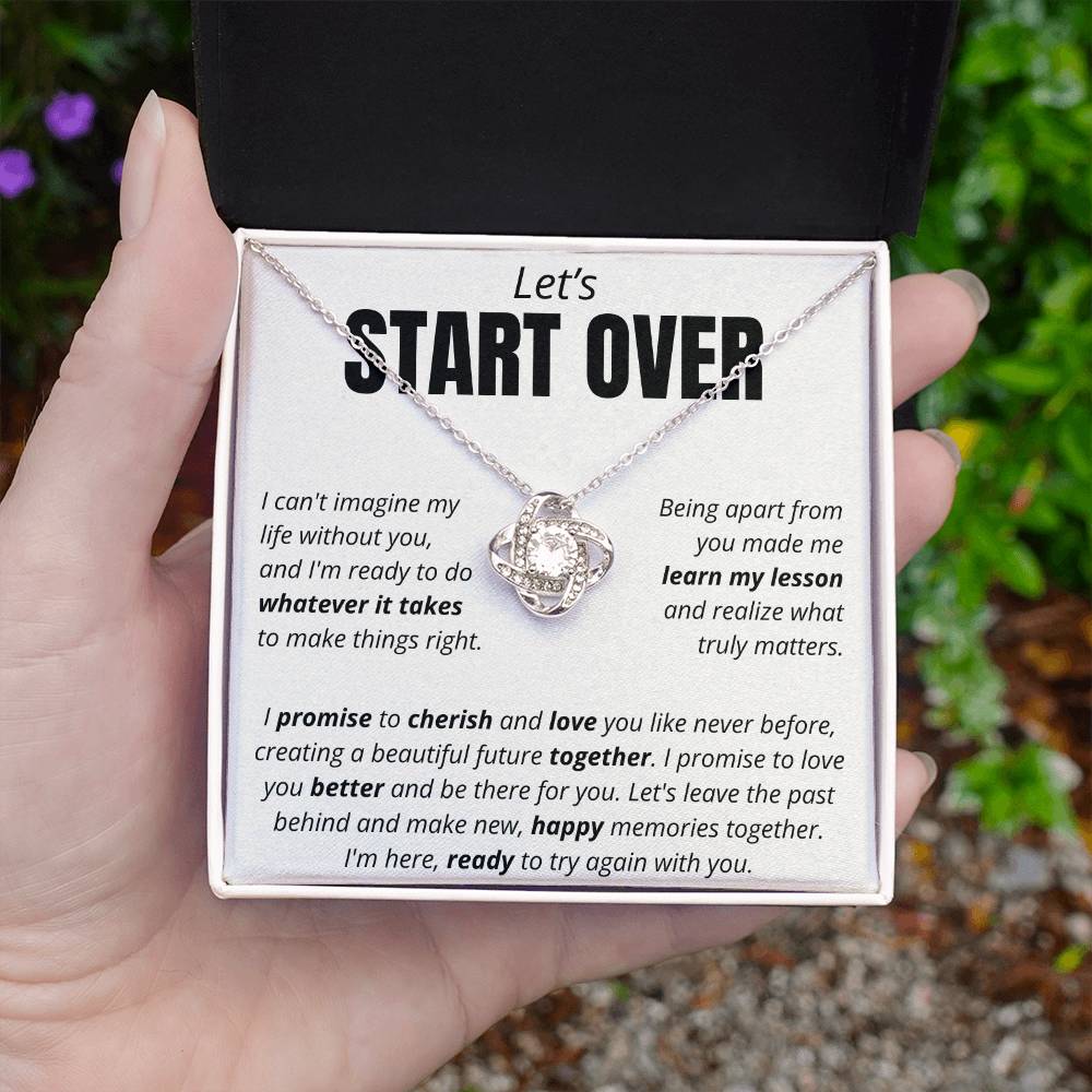 Let's Start Over - Love Knot Necklace