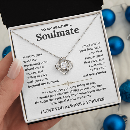 To My Soulmate - "You Are Special To Me" Love Knot Necklace Gift Set - CFG450