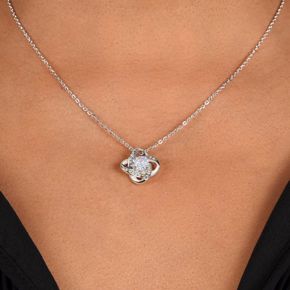 To My Sister - Love Knot Necklace Gift Set