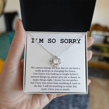 I'm So Sorry - Love Knot Necklace Gift Set