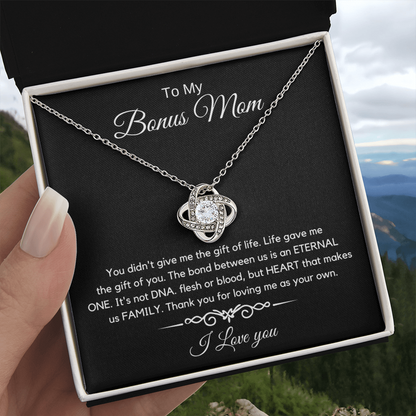 To My Bonus Mom - Love Diamond Necklace