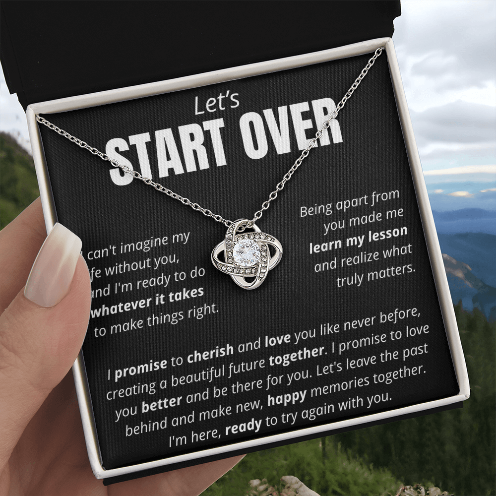 Let's Start Over, Whatever It Takes - Love Knot Necklace