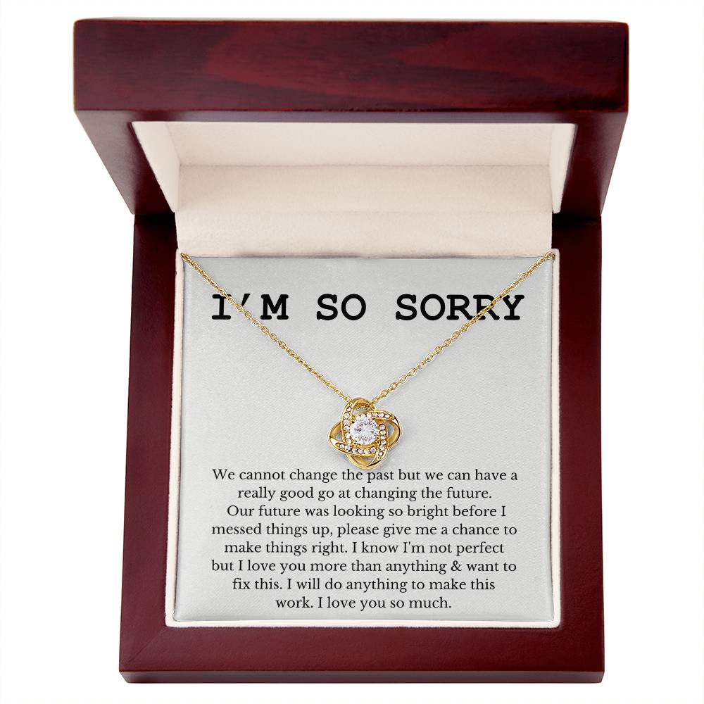 I'm So Sorry - Love Knot Necklace Gift Set