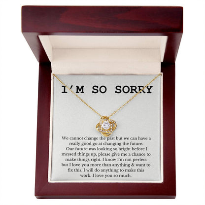 I'm So Sorry - Love Knot Necklace Gift Set