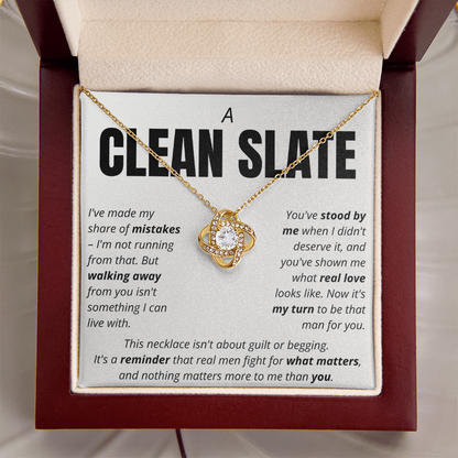 “A Clean Slate” Love Knot Necklace – Apology & Reconciliation Gift for Her