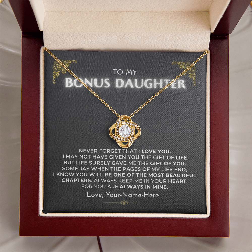 To My Bonus Daughter - Love Knot Gift Set