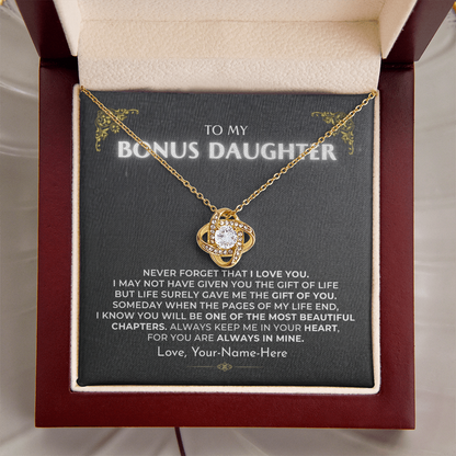 To My Bonus Daughter - Love Knot Gift Set
