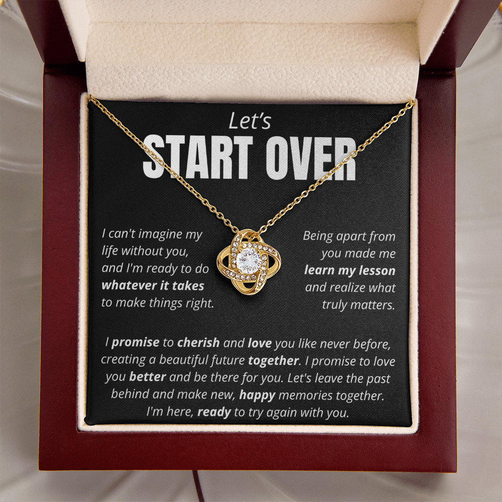 Let's Start Over, Whatever It Takes - Love Knot Necklace