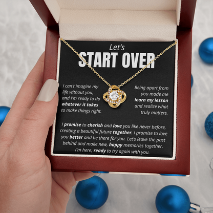 Let's Start Over, Whatever It Takes - Love Knot Necklace