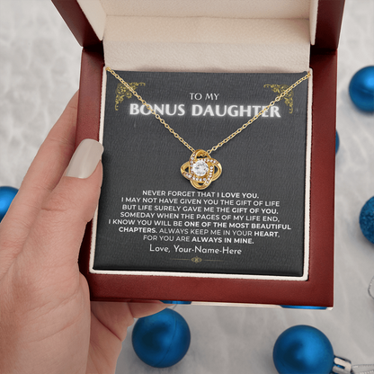 To My Bonus Daughter - Love Knot Gift Set