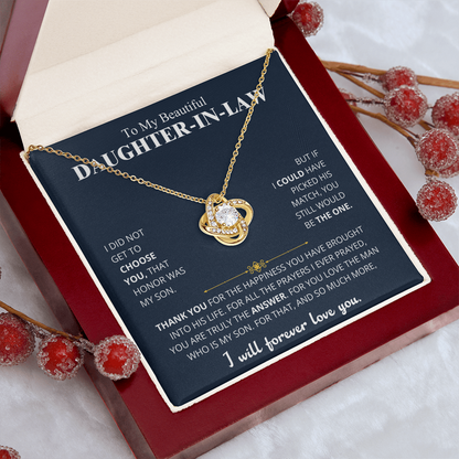 Gift for Daughter-in-law - Love Knot Necklace Gift Set - CFG232