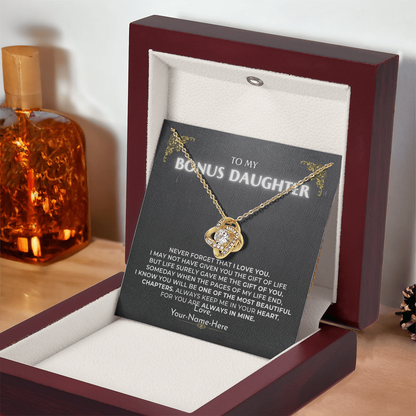 To My Bonus Daughter - Love Knot Gift Set