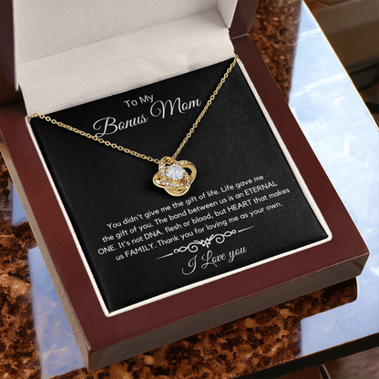 To My Bonus Mom - Love Diamond Necklace