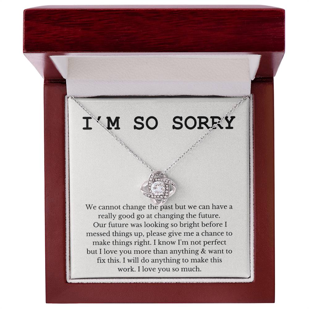 I'm So Sorry - Love Knot Necklace Gift Set