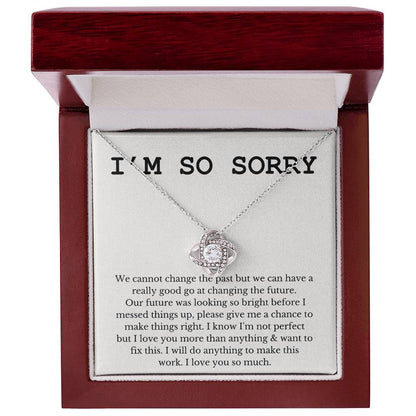 I'm So Sorry - Love Knot Necklace Gift Set