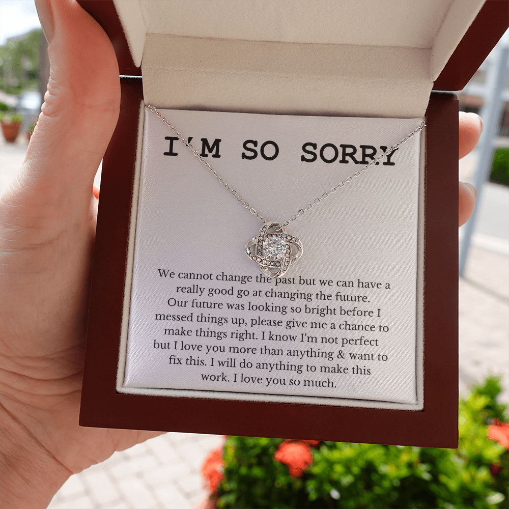 I'm So Sorry - Love Knot Necklace Gift Set