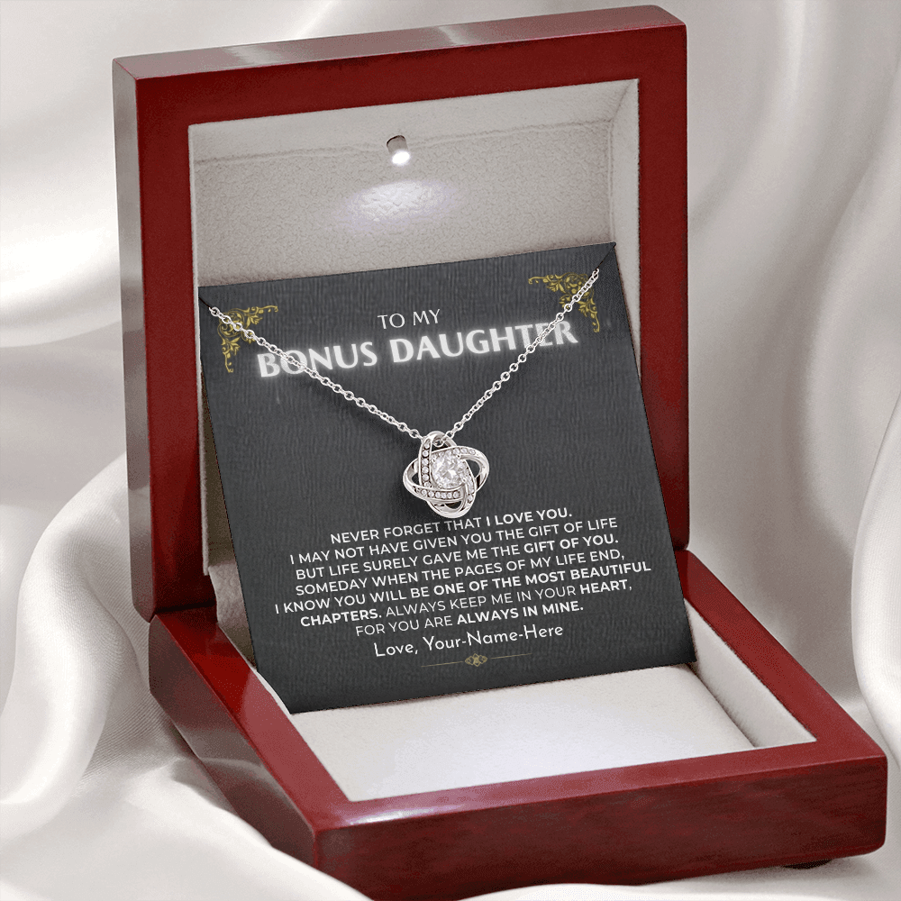 To My Bonus Daughter - Love Knot Gift Set