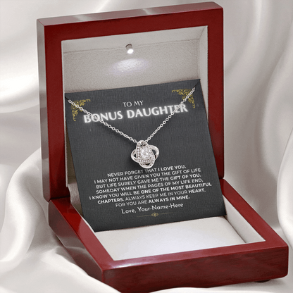 To My Bonus Daughter - Love Knot Gift Set