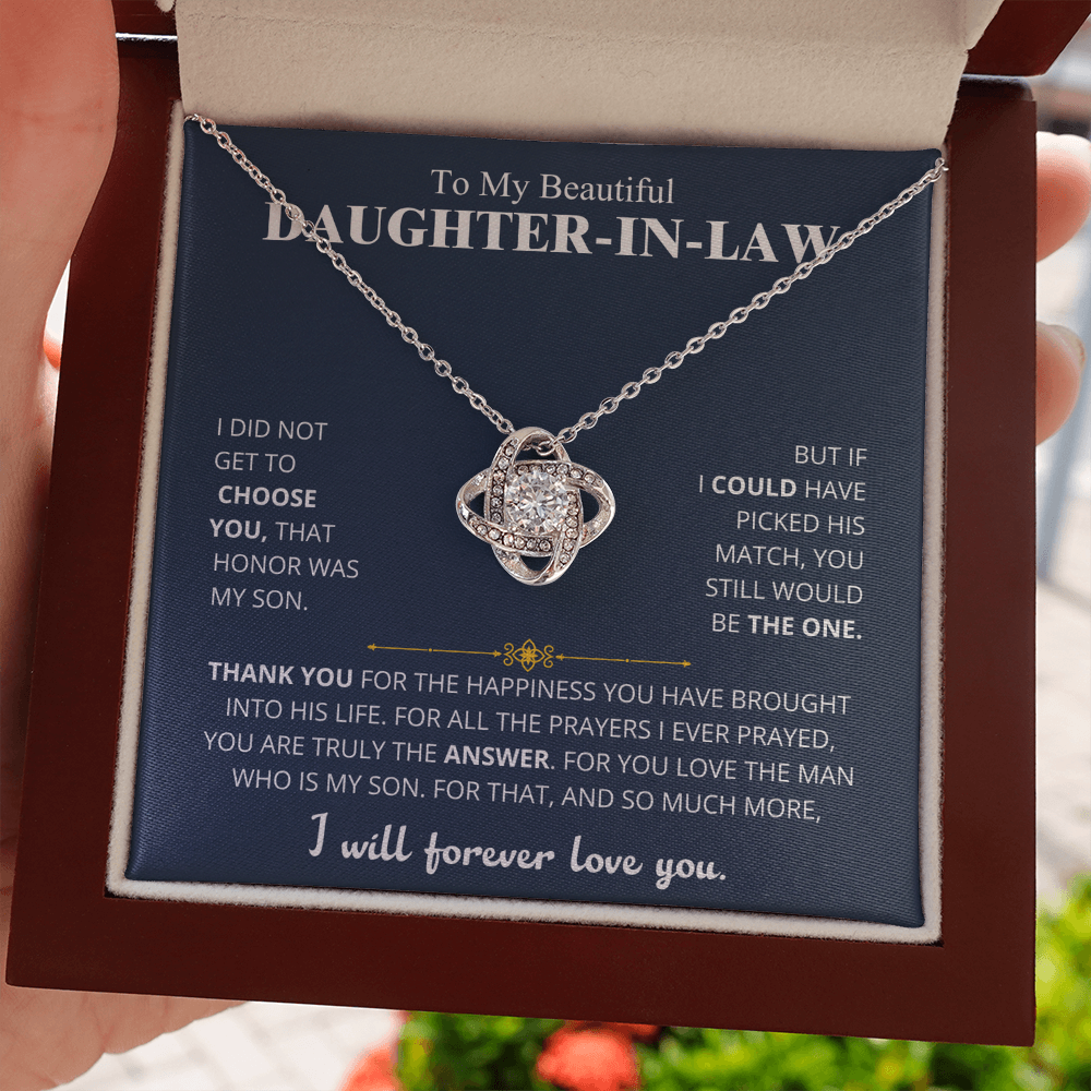 Gift for Daughter-in-law - Love Knot Necklace Gift Set - CFG232