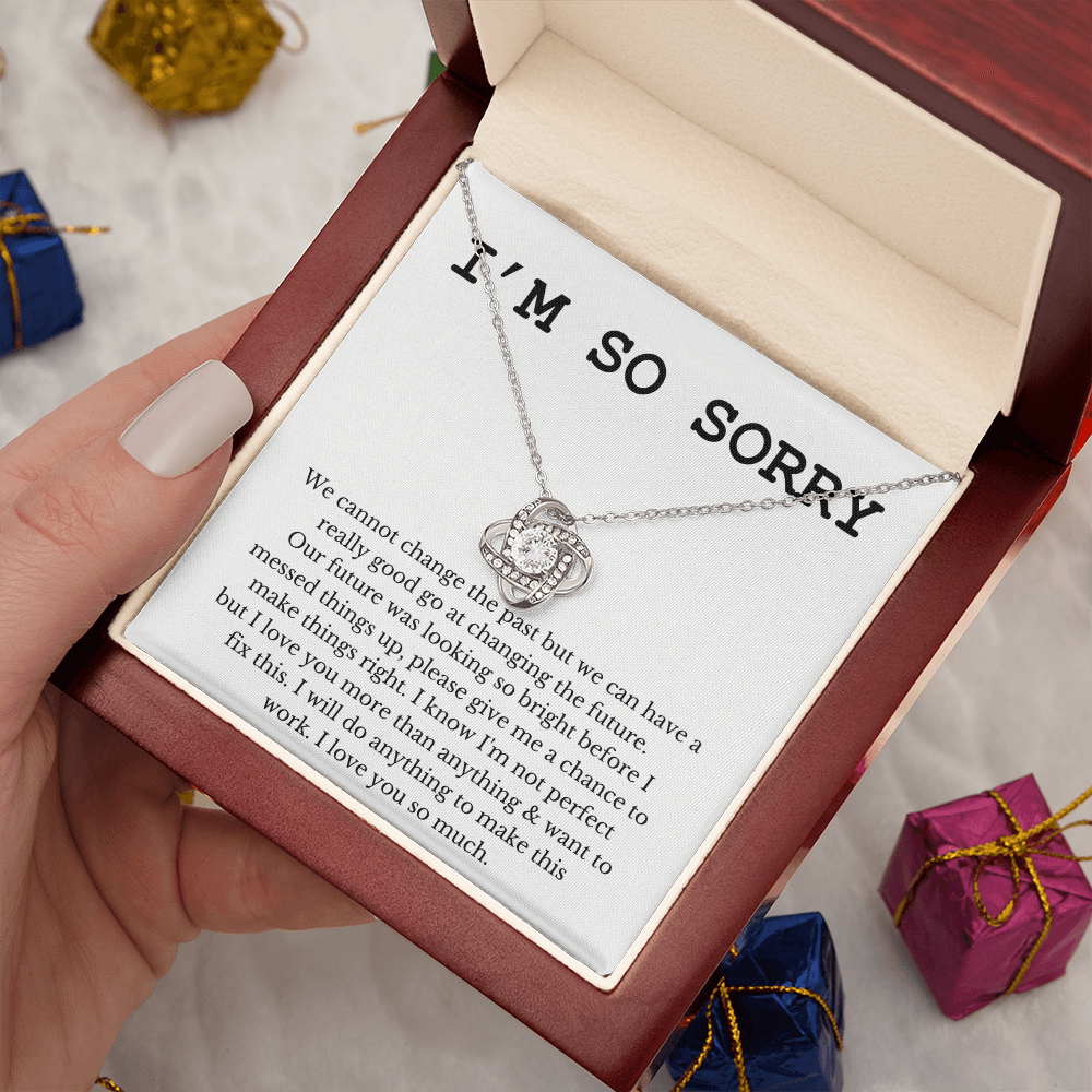 I'm So Sorry - Love Knot Necklace Gift Set
