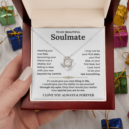 To My Soulmate - "You Are Special To Me" Love Knot Necklace Gift Set - CFG450
