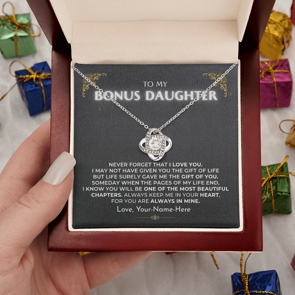 To My Bonus Daughter - Love Knot Gift Set