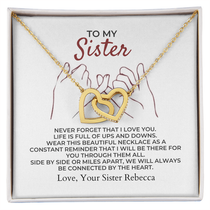 To My Sister - Interlocked Hearts Gift Set