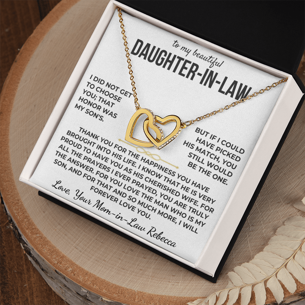 To My Daughter-In-Law - Beautiful Linked Hearts Gift Set - CFG400
