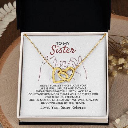 To My Sister - Interlocked Hearts Gift Set