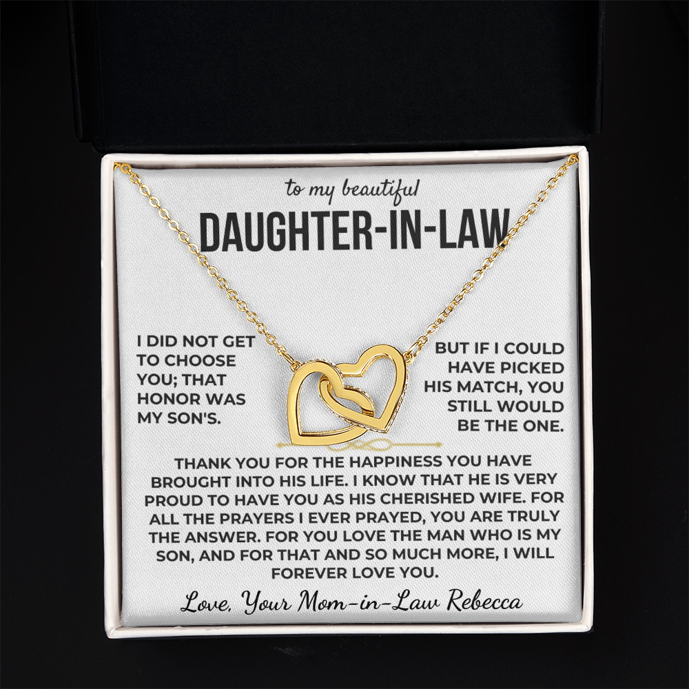 To My Daughter-In-Law - Beautiful Linked Hearts Gift Set - CFG400