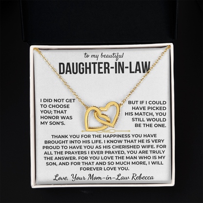 To My Daughter-In-Law - Beautiful Linked Hearts Gift Set - CFG400