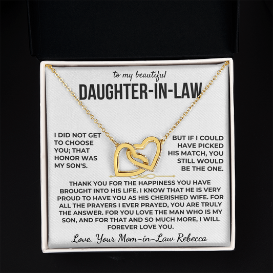 To My Daughter-In-Law - Beautiful Linked Hearts Gift Set - CFG400