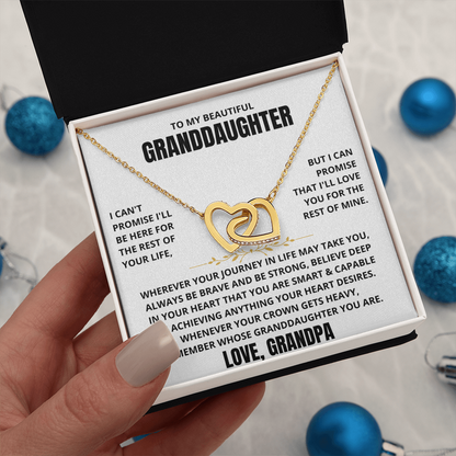 [ALMOST SOLD OUT] To My Beautiful Granddaughter - Interlocked Hearts Necklace Gift Set