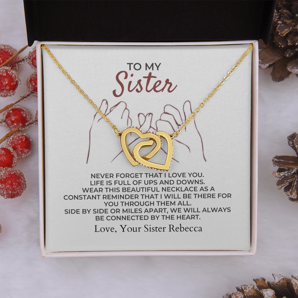 To My Sister - Interlocked Hearts Gift Set