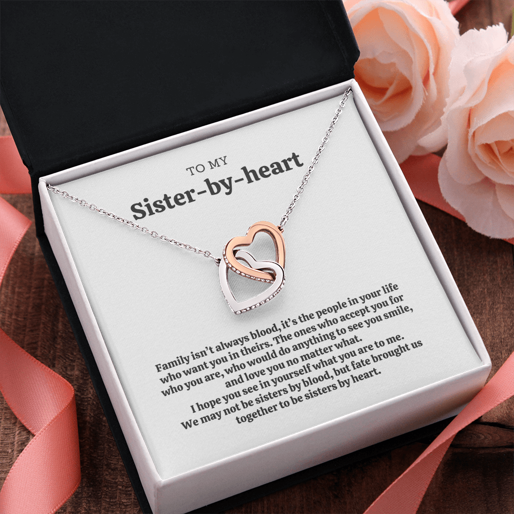 To My Sister-by-heart - Interlocked Hearts Gift Set