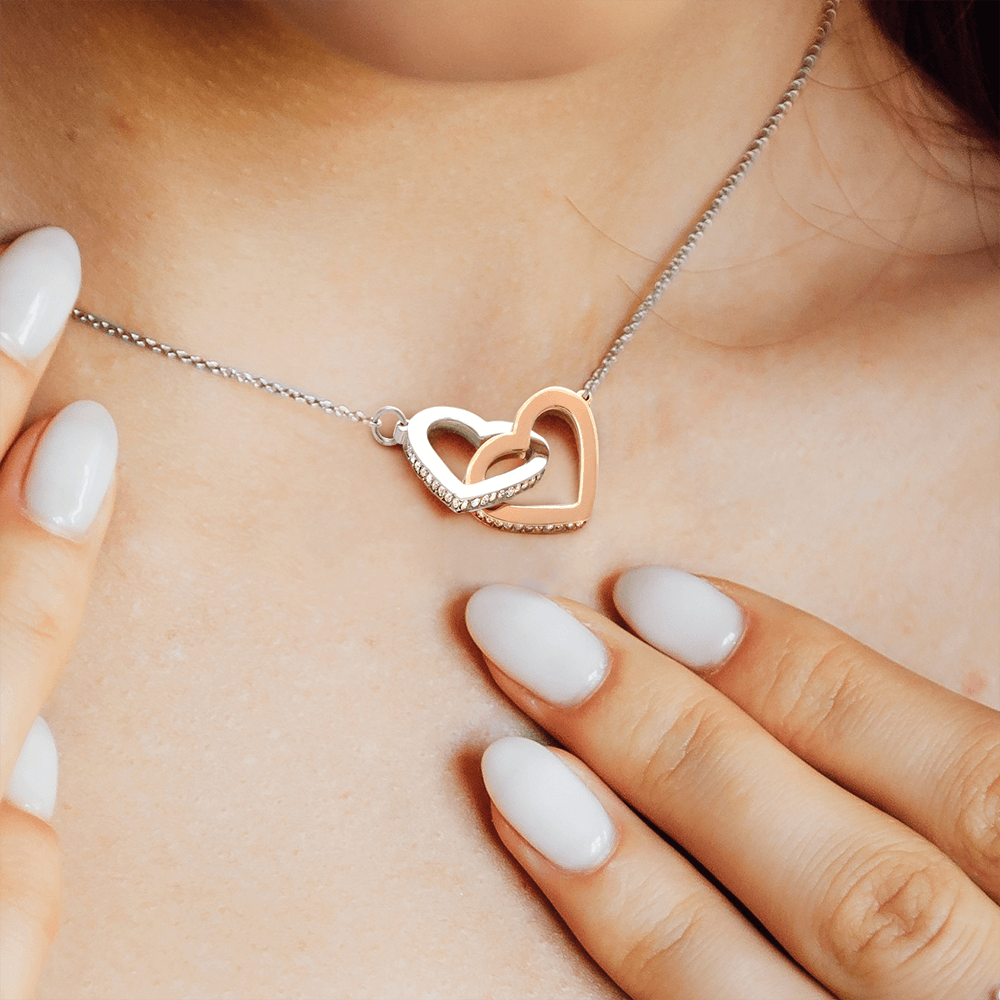 To My Bestie - Interlocking Heart Necklace Gift Set