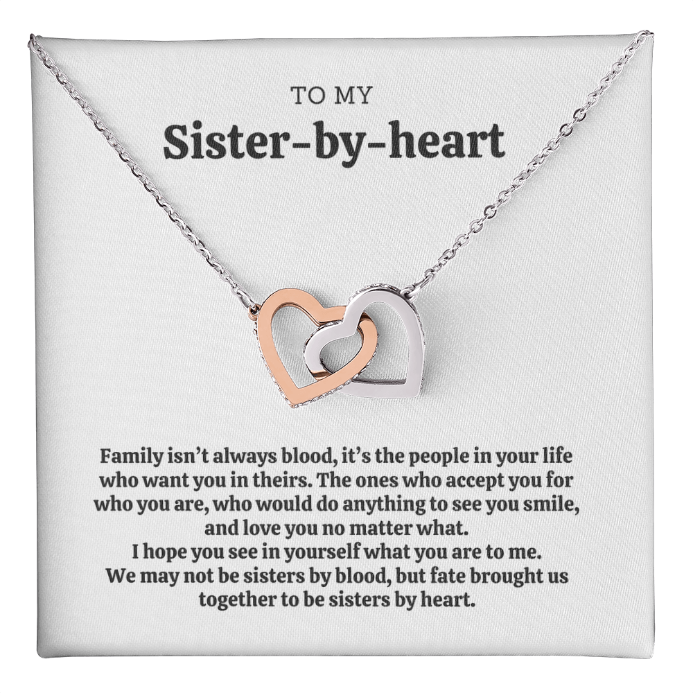 To My Sister-by-heart - Interlocked Hearts Gift Set