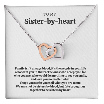 To My Sister-by-heart - Interlocked Hearts Gift Set