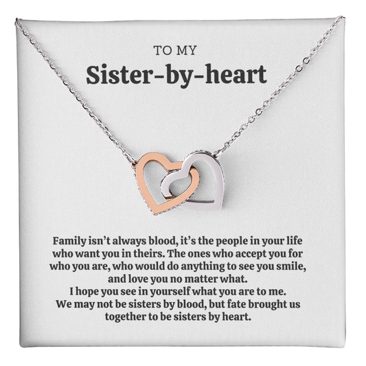 To My Sister-by-heart - Interlocked Hearts Gift Set