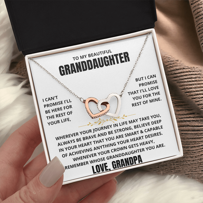 [ALMOST SOLD OUT] To My Beautiful Granddaughter - Interlocked Hearts Necklace Gift Set