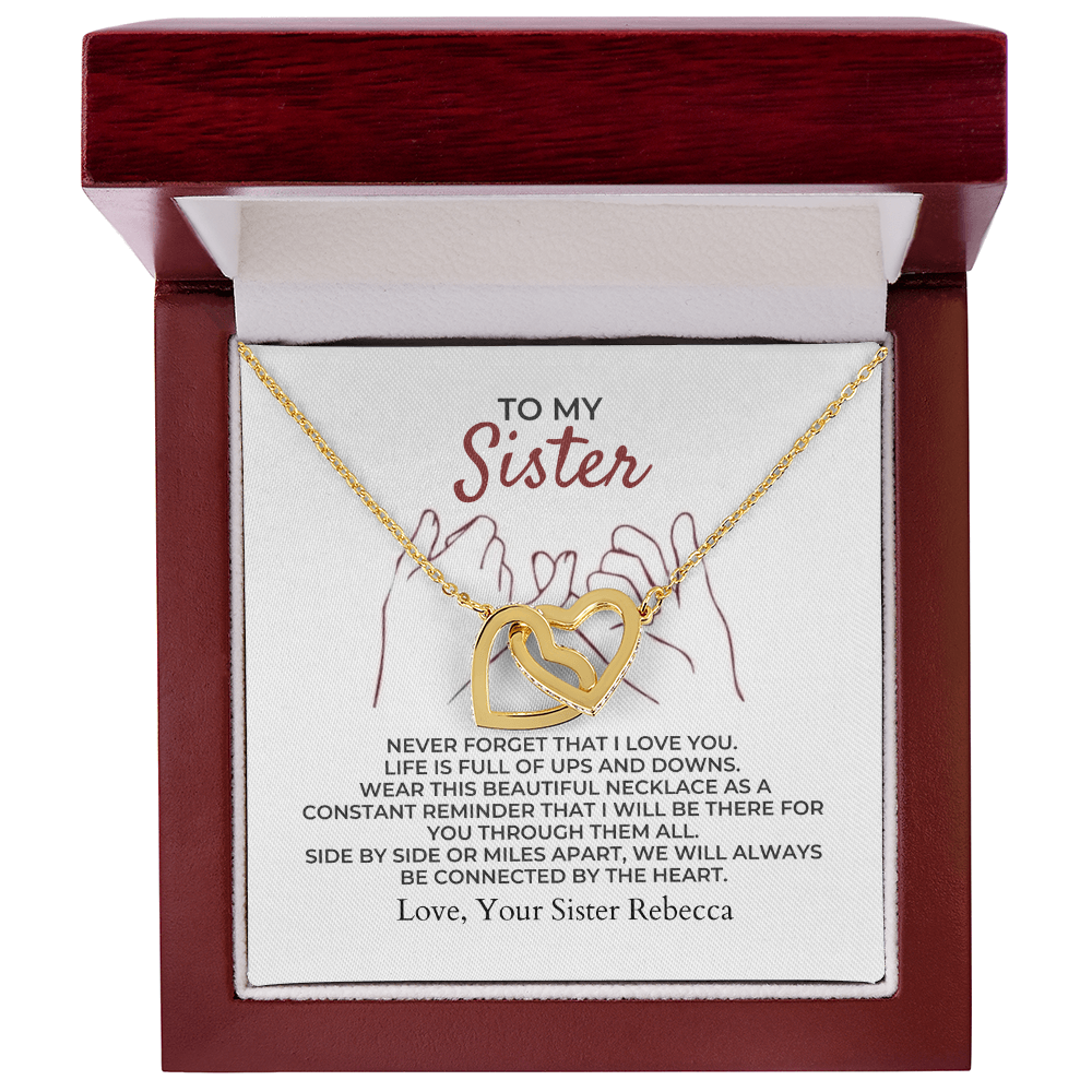 To My Sister - Interlocked Hearts Gift Set