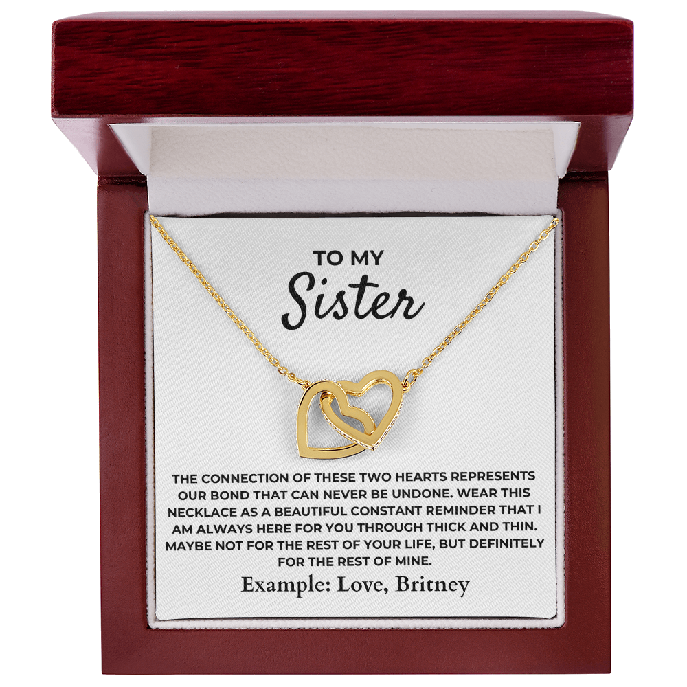 To My Sister - Interlocked Hearts Gift Set