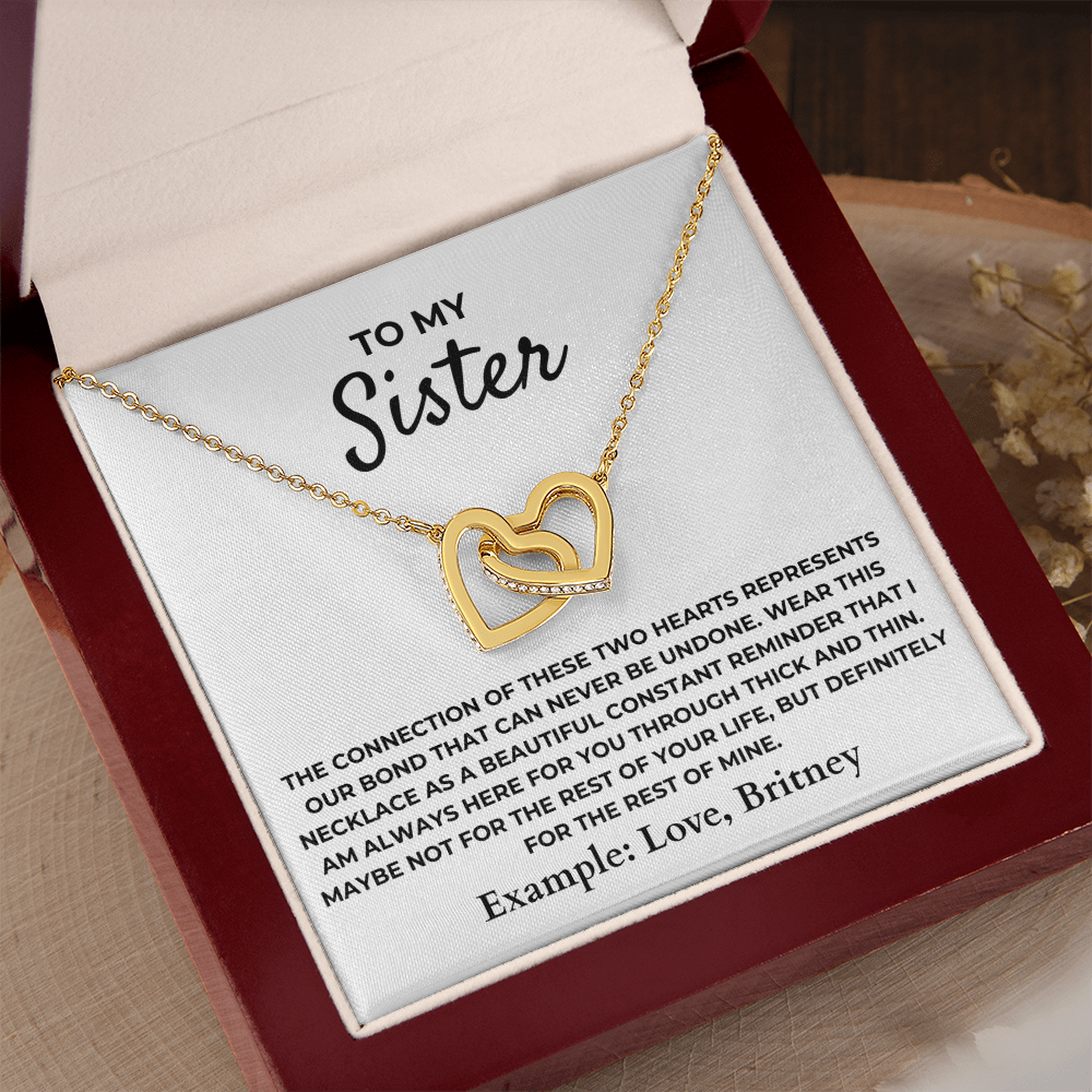 To My Sister - Interlocked Hearts Gift Set