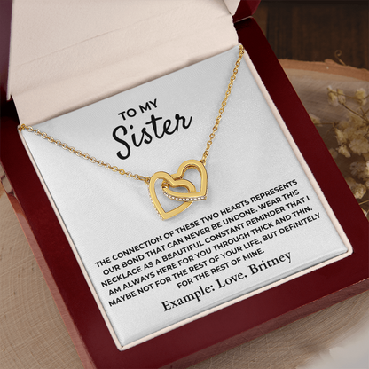 To My Sister - Interlocked Hearts Gift Set